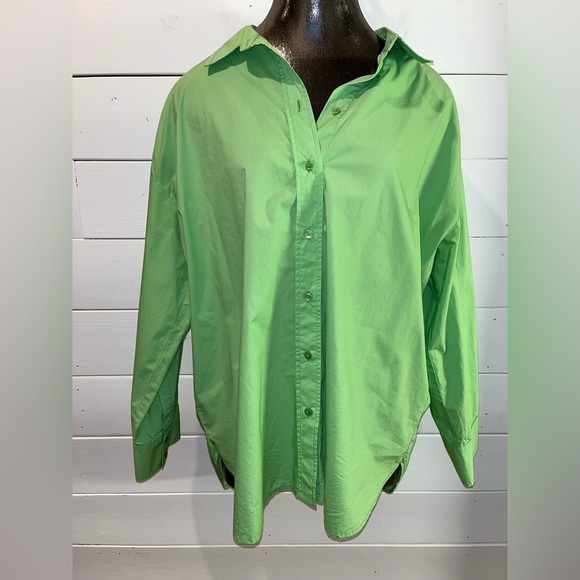 💚 PART TWO – Size 42 – Green Oversized Shirt - Picture 1 of 10